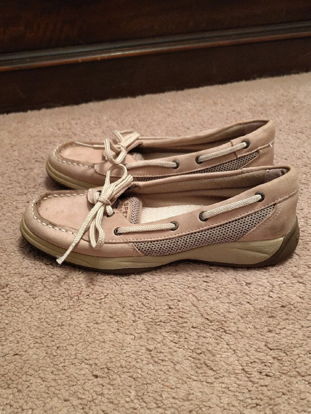Sperry Kids Light Beige/Taupe Boat Shoes